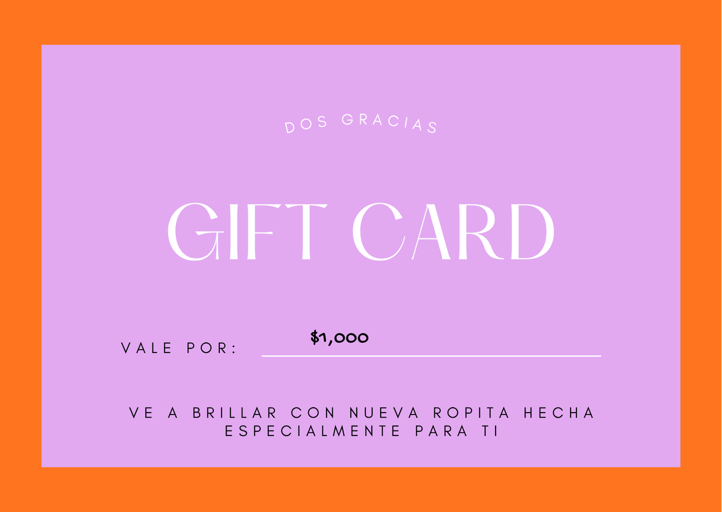 Tarjeta de regalo