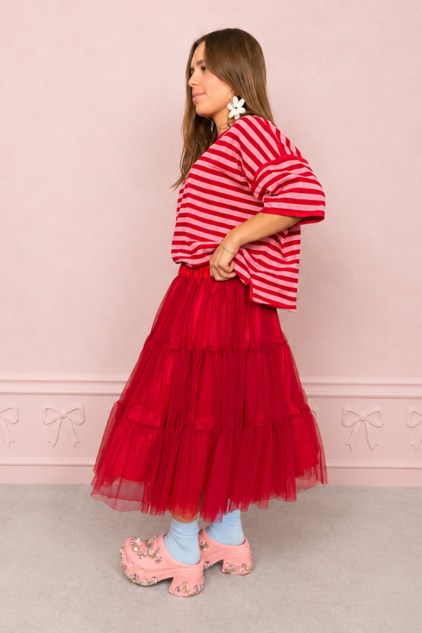 Falda midi Love
