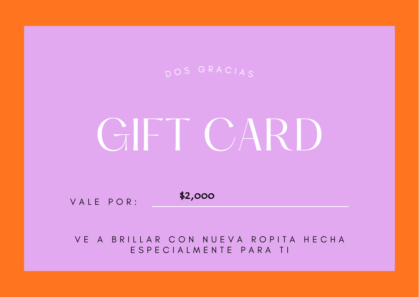 Tarjeta de regalo