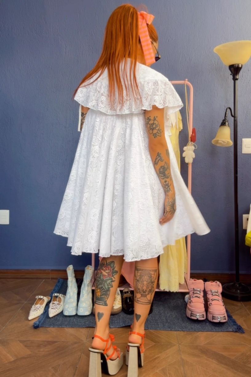 Set Rosy vestido y cuello