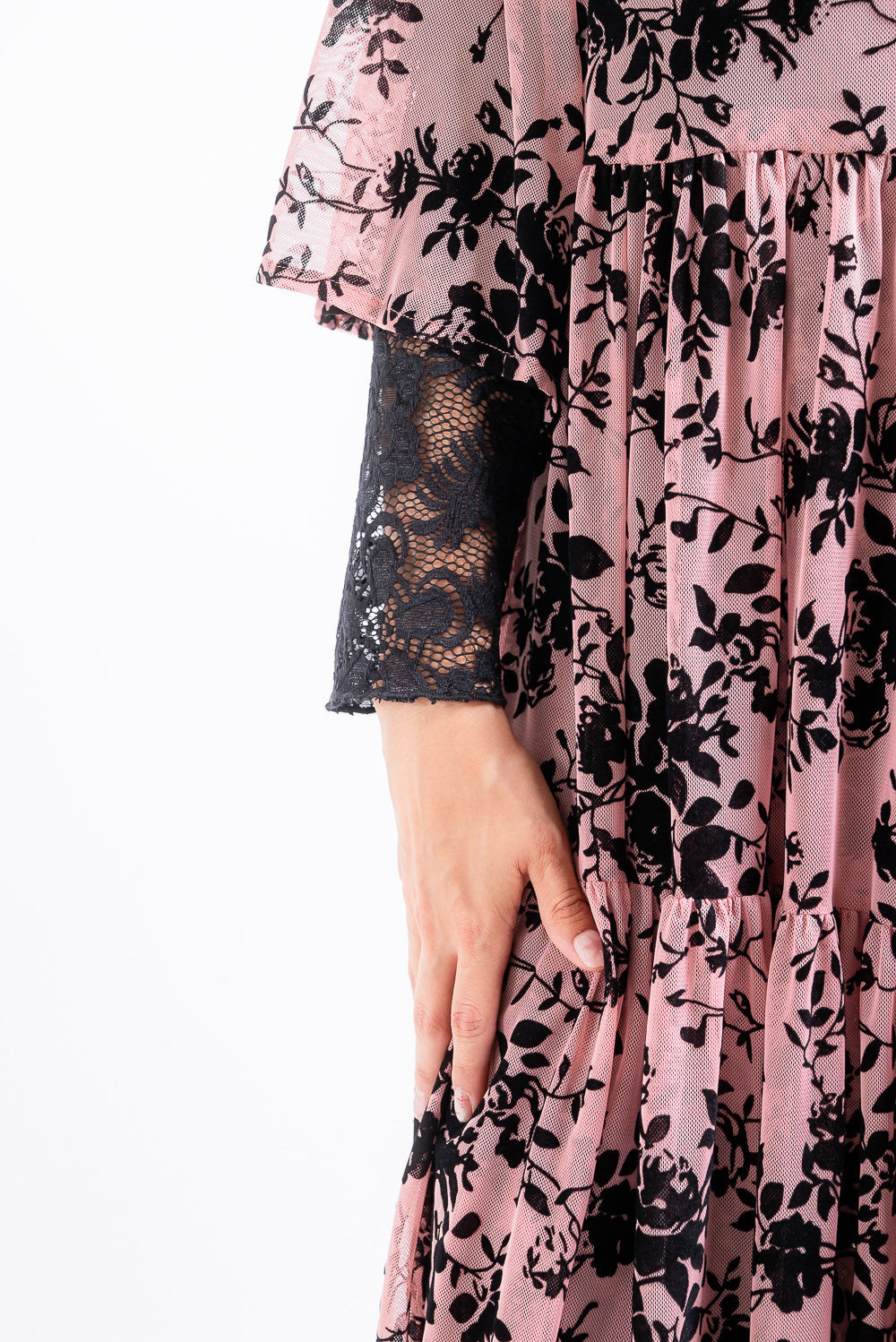 Vestido Alba deboré rosa
