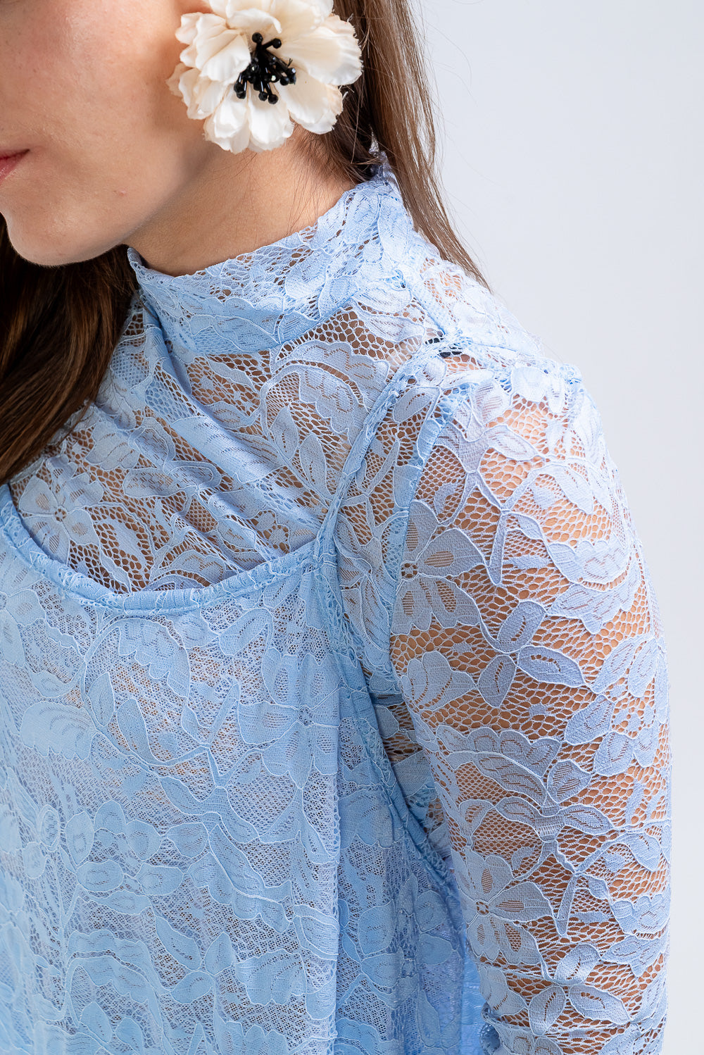 Set Lala baby blue vestido y blusa