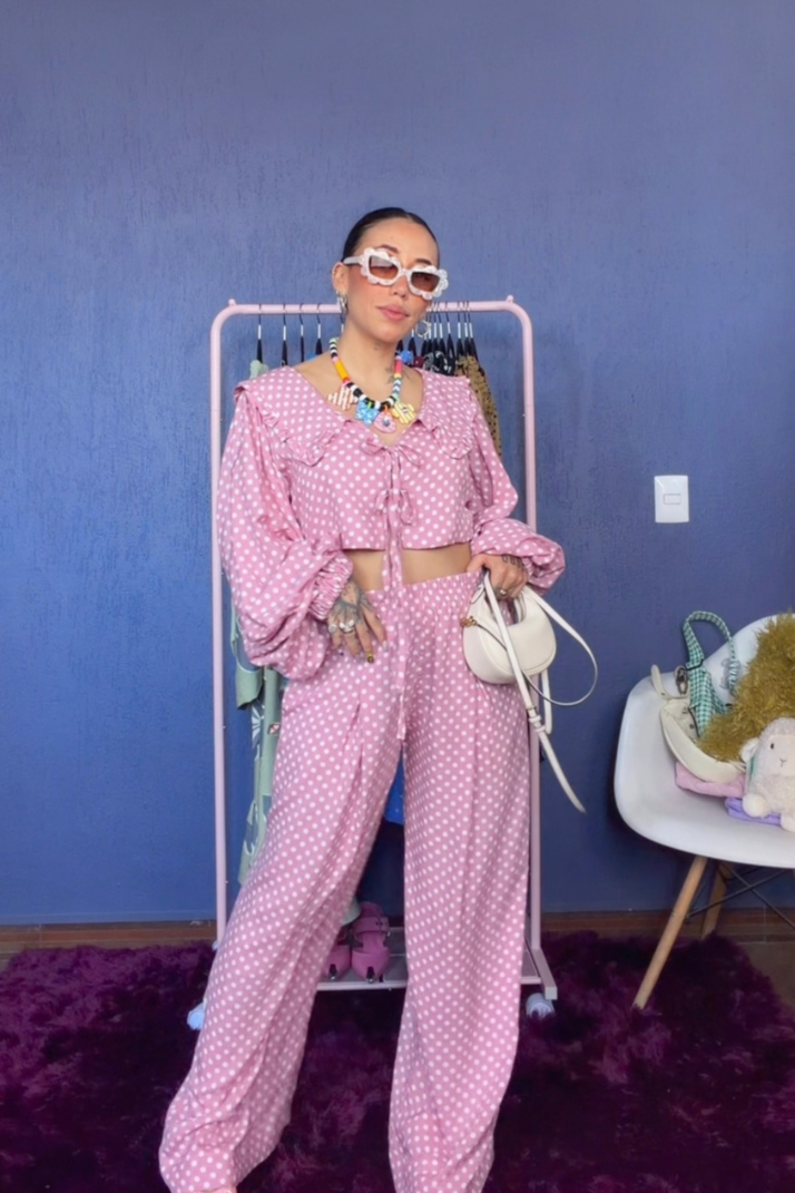 Set Sabina polka baby pink