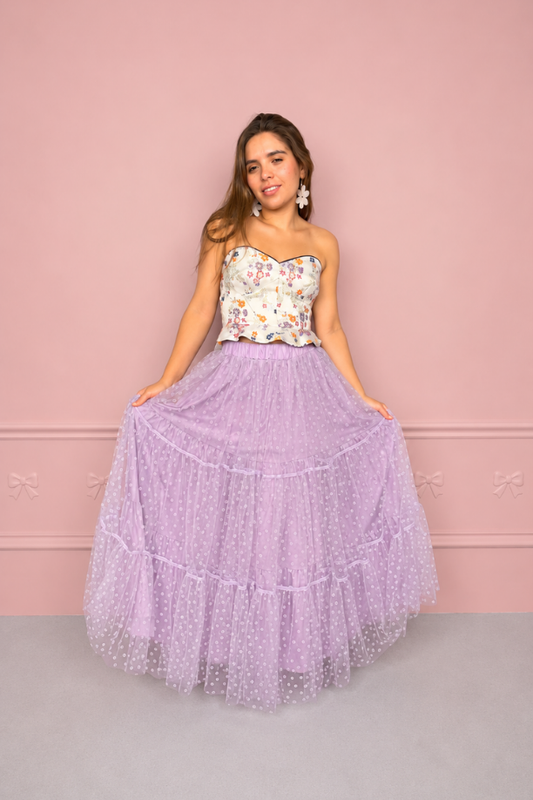Falda Maxi lila