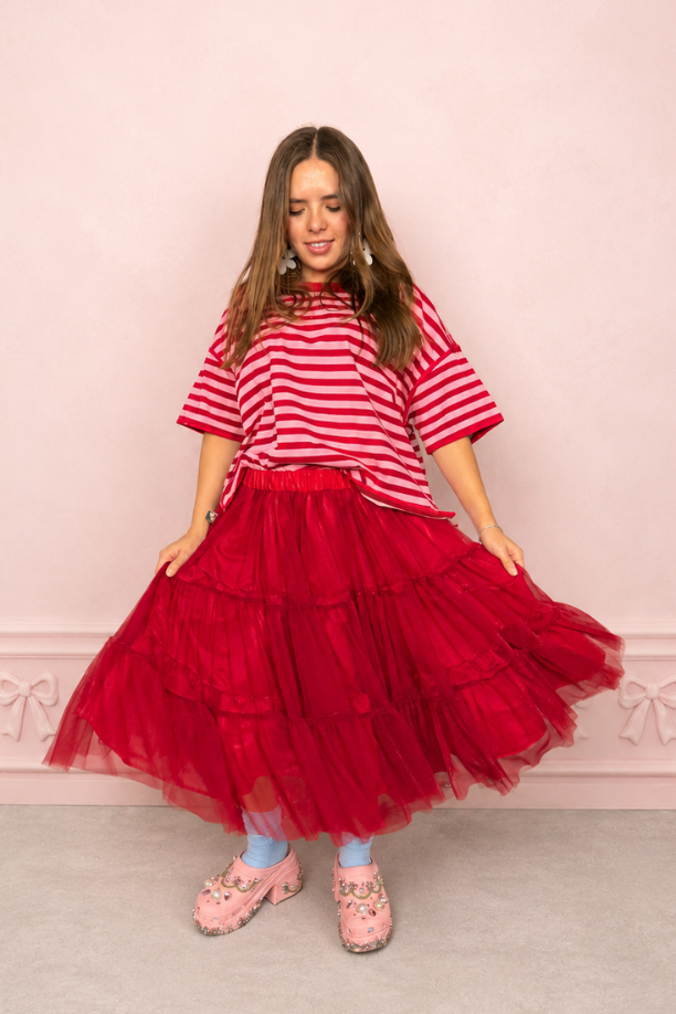 Falda midi Love