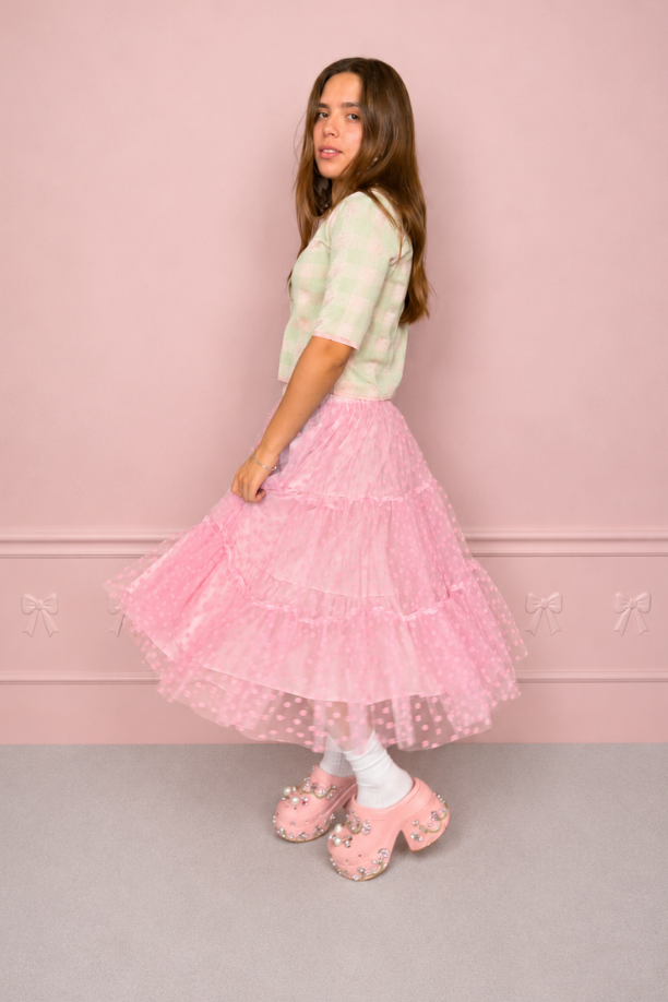 Falda midi rosita