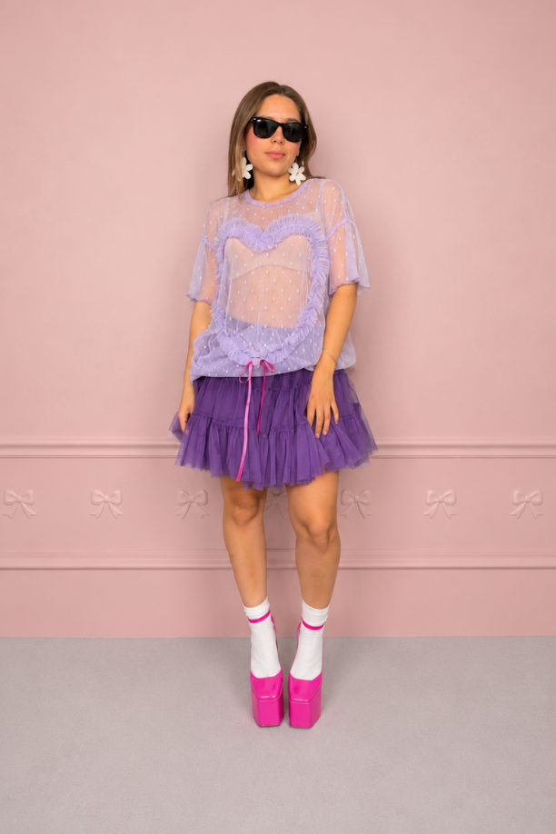 Falda mini morada