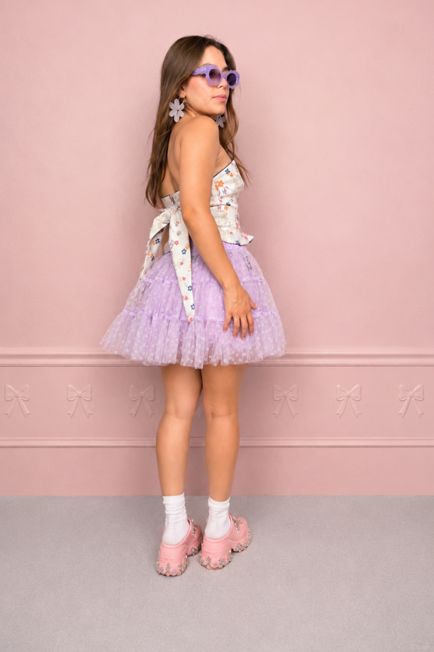 Falda mini lila
