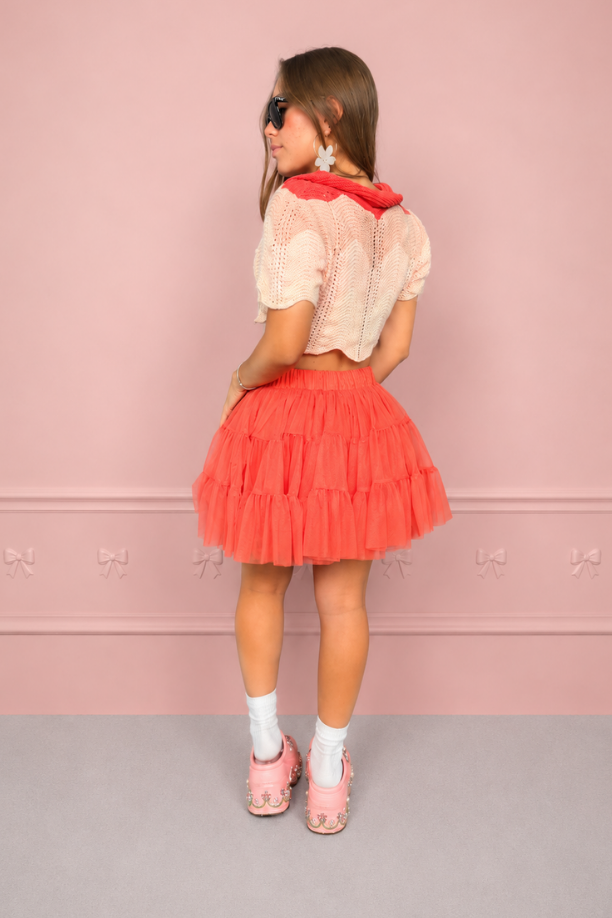 Falda mini coral