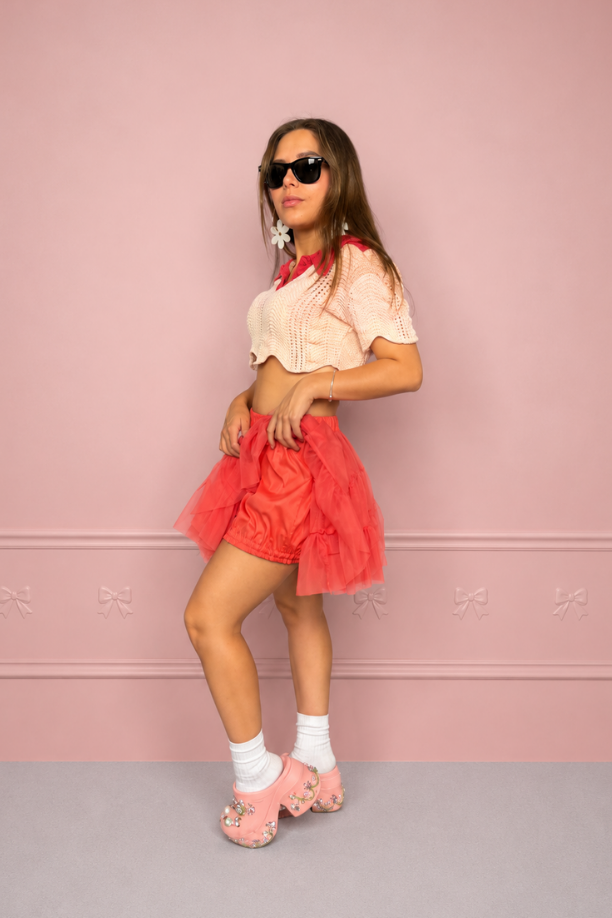 Falda mini coral