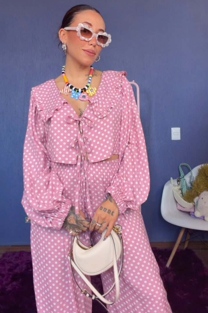 Set Sabina polka baby pink