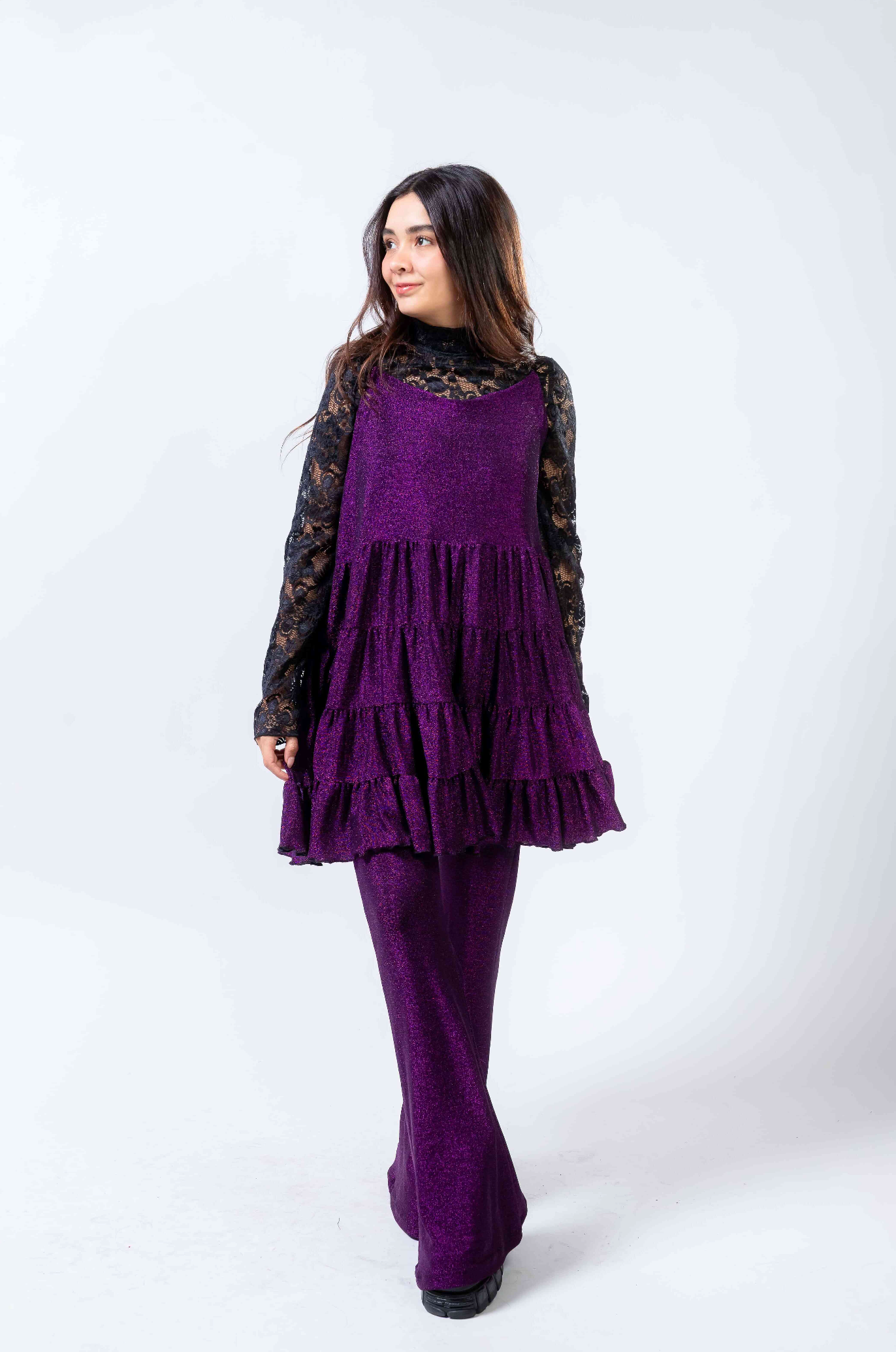 Set Vestido y pantalón Belén Violeta