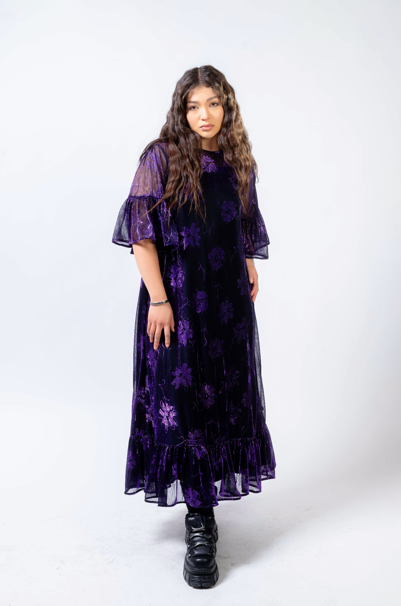 Vestido Floren Glitter Floral