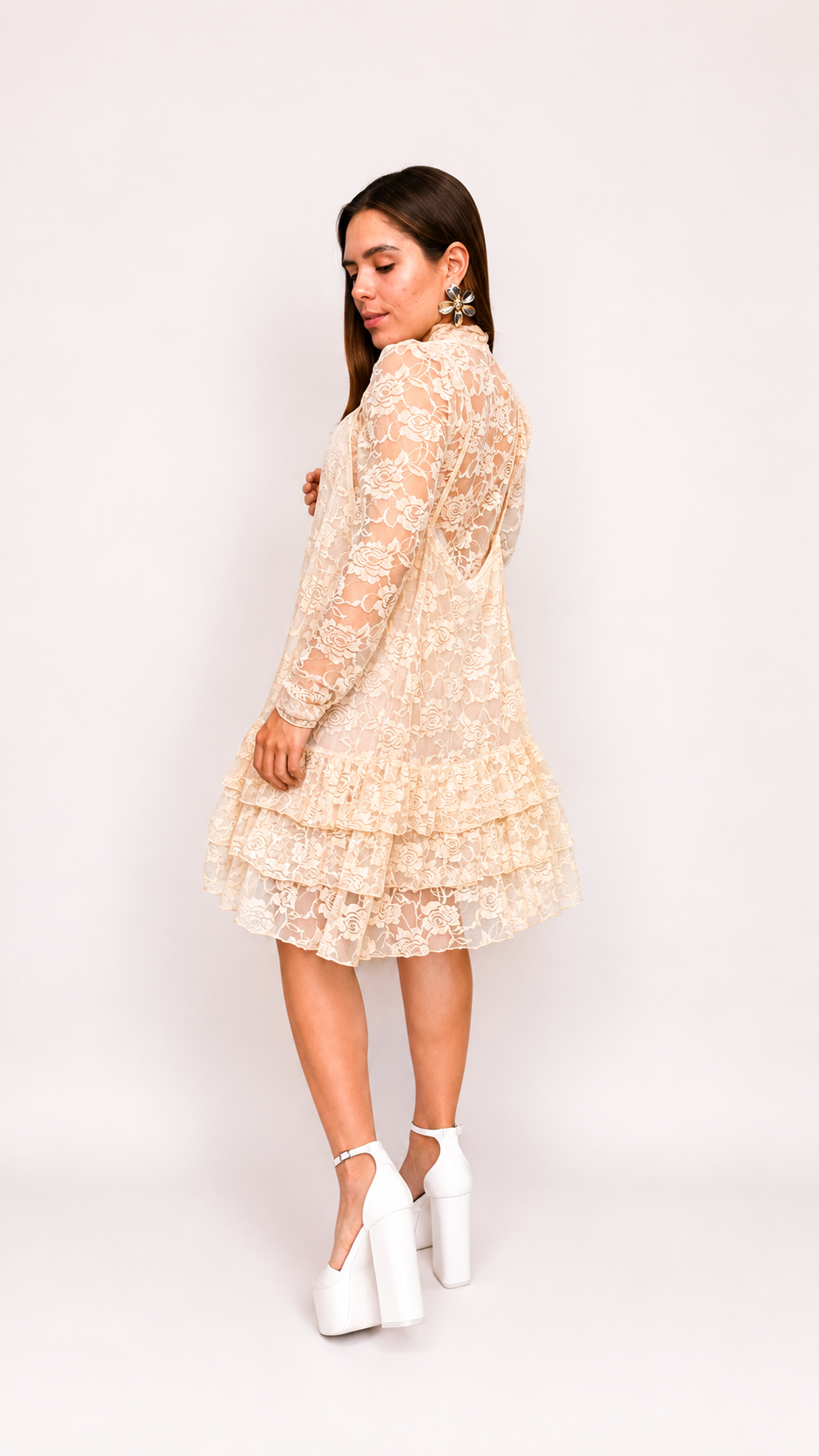 Set Lala latte soft vestido y blusa