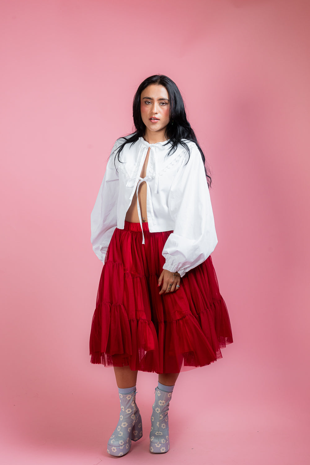 Falda midi Love