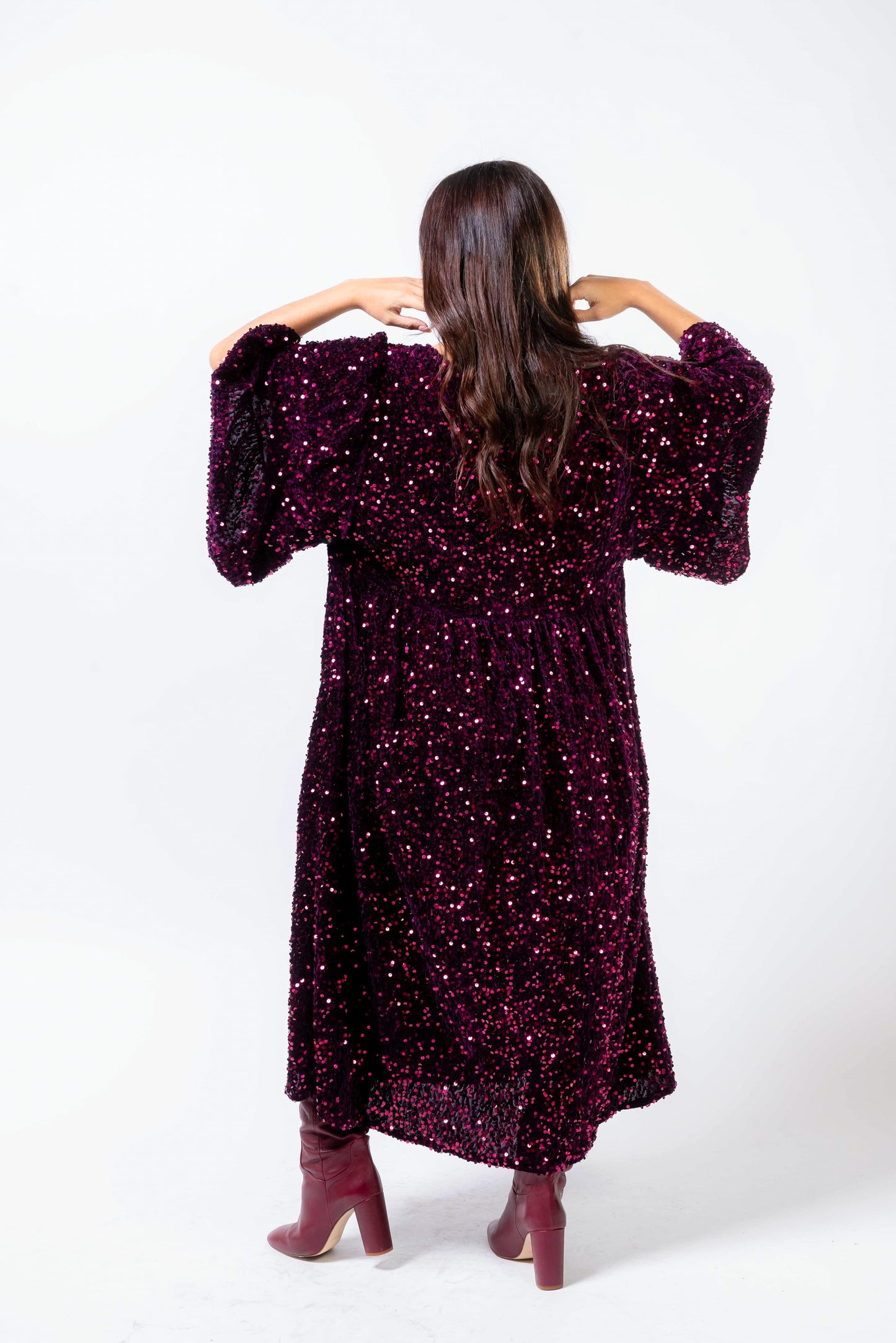 Vestido Ixchel Burdeos