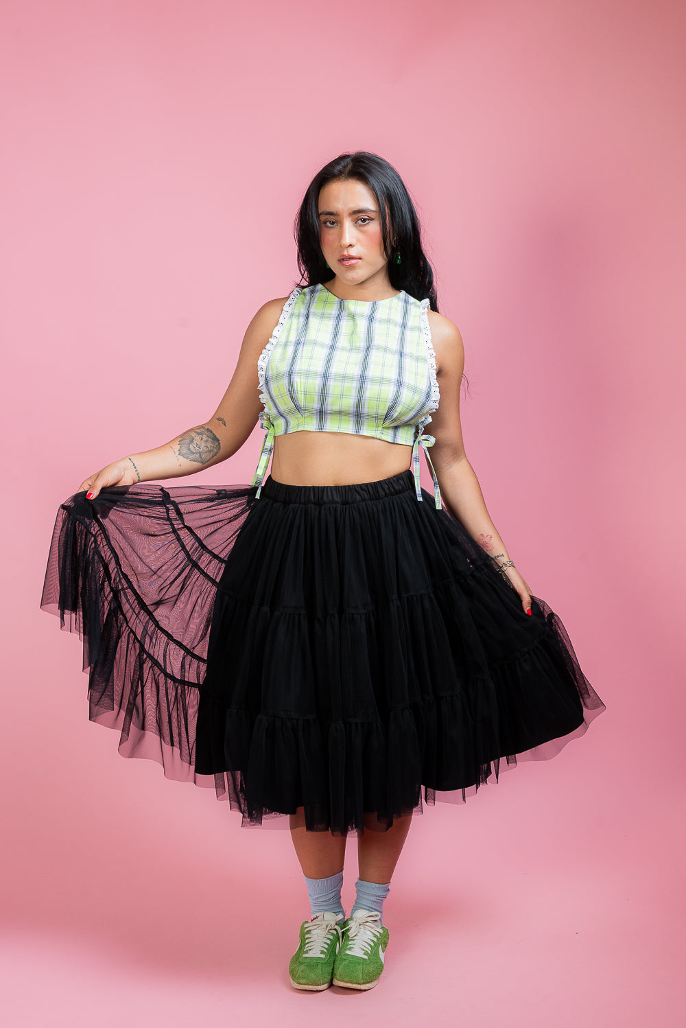 Falda midi petunia