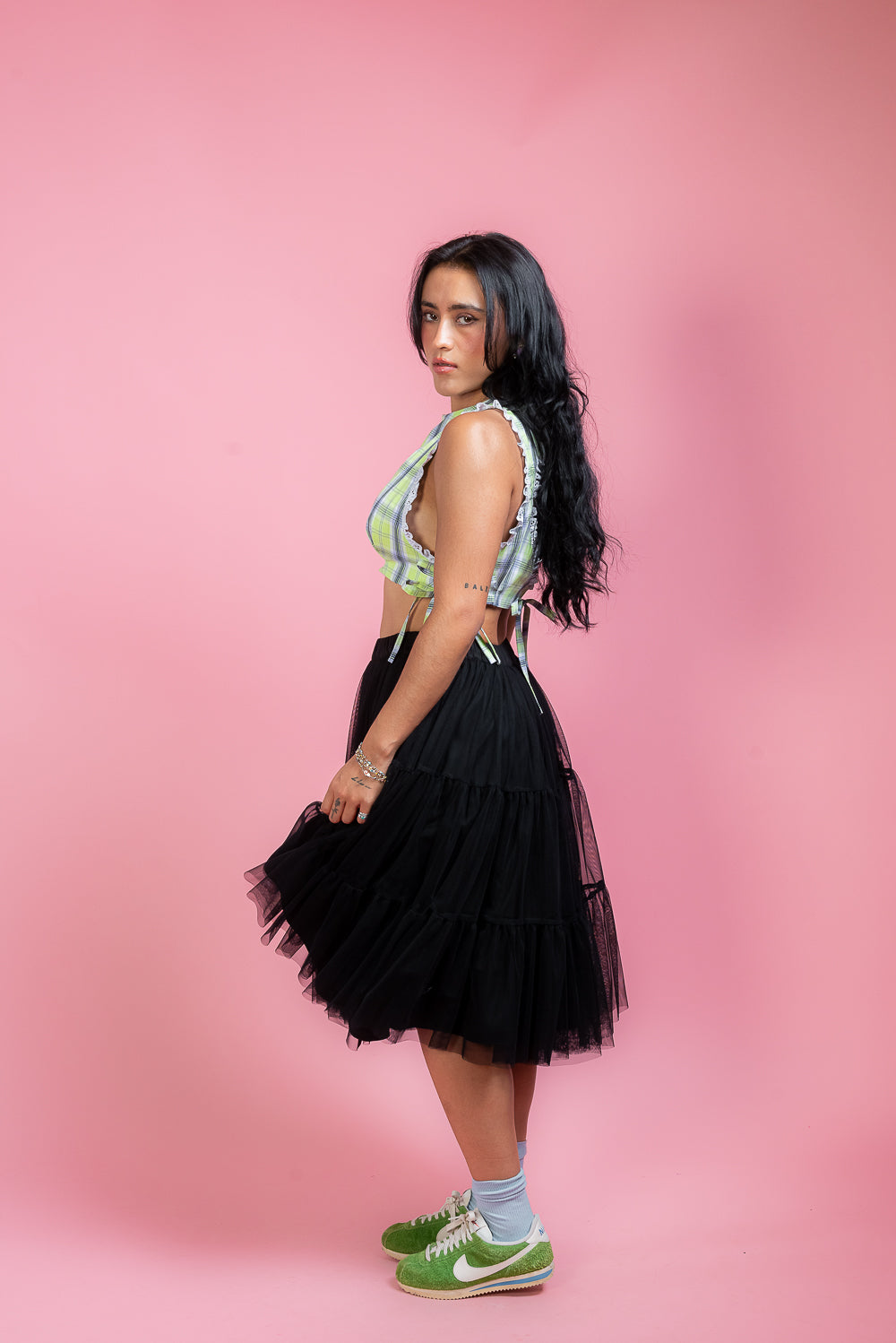 Falda midi petunia