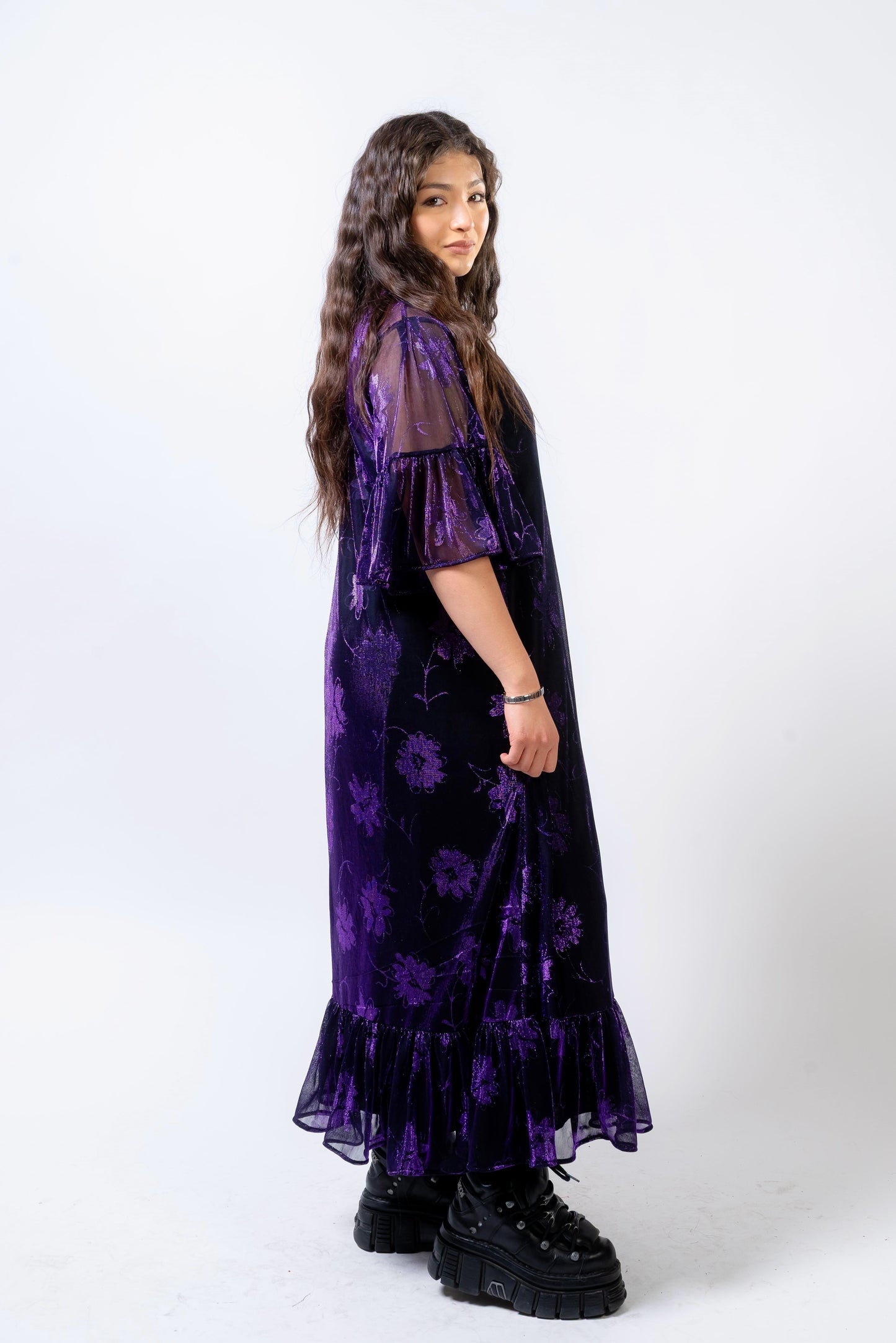 Vestido Floren Glitter Floral