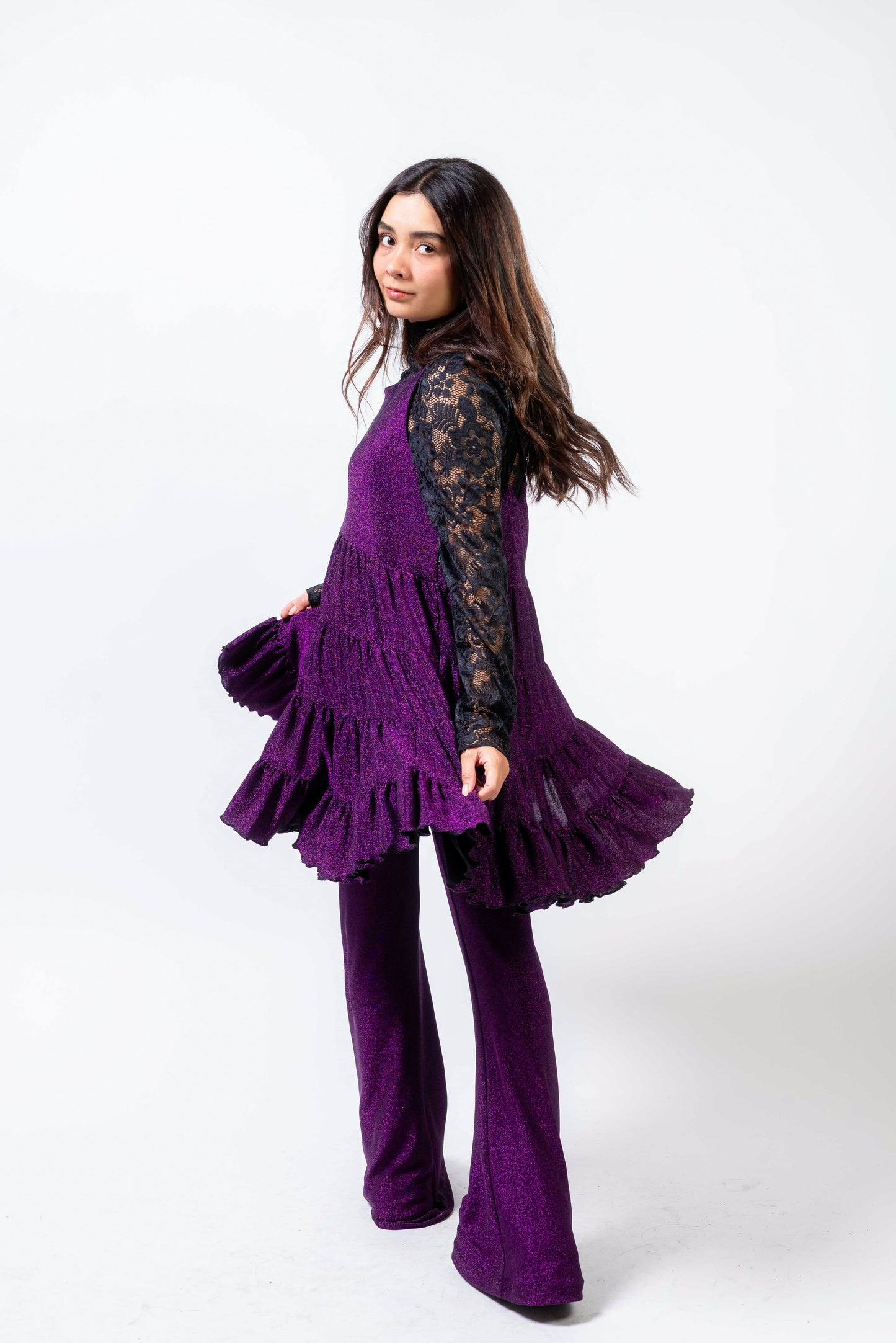 Set Vestido y pantalón Belén Violeta