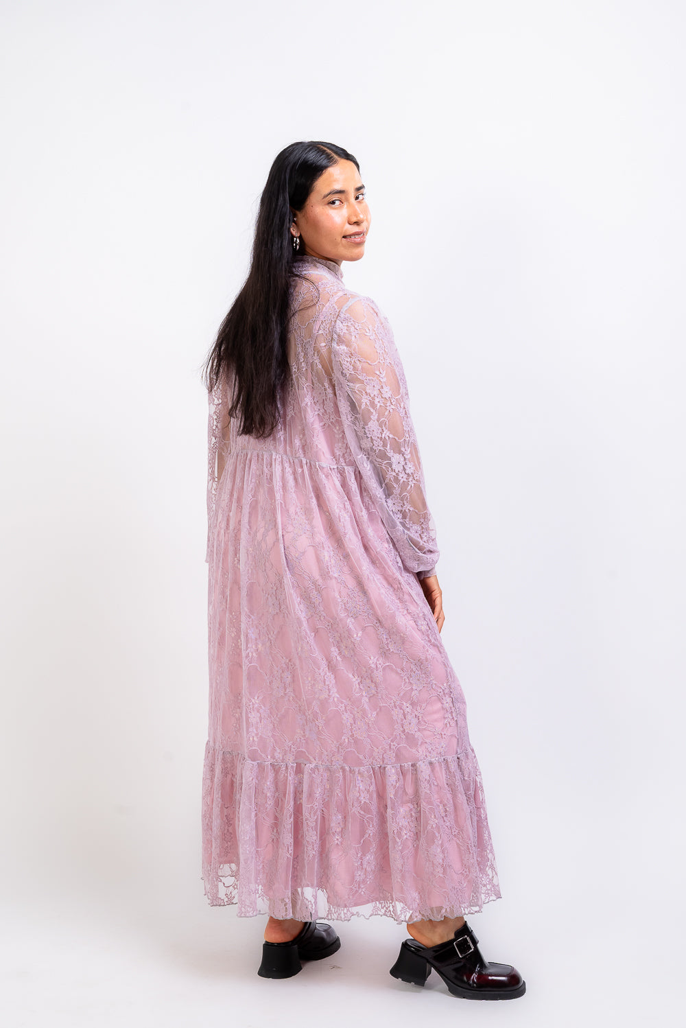 Vestido Yoli lavanda 2 piezas