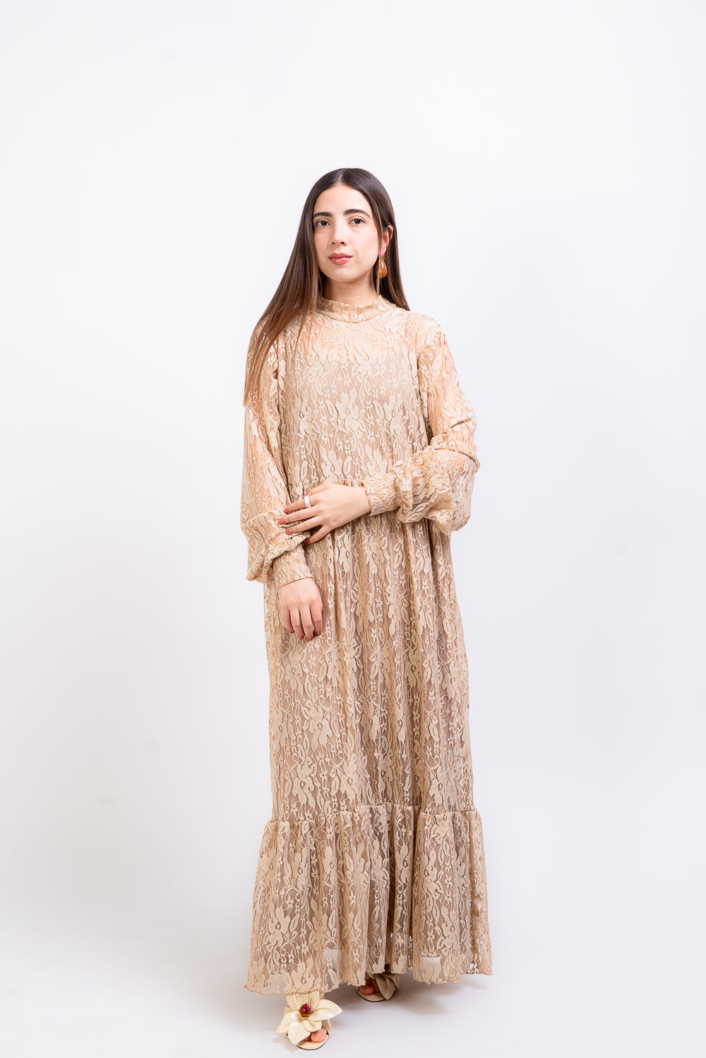 Vestido Yoli golden 2 piezas