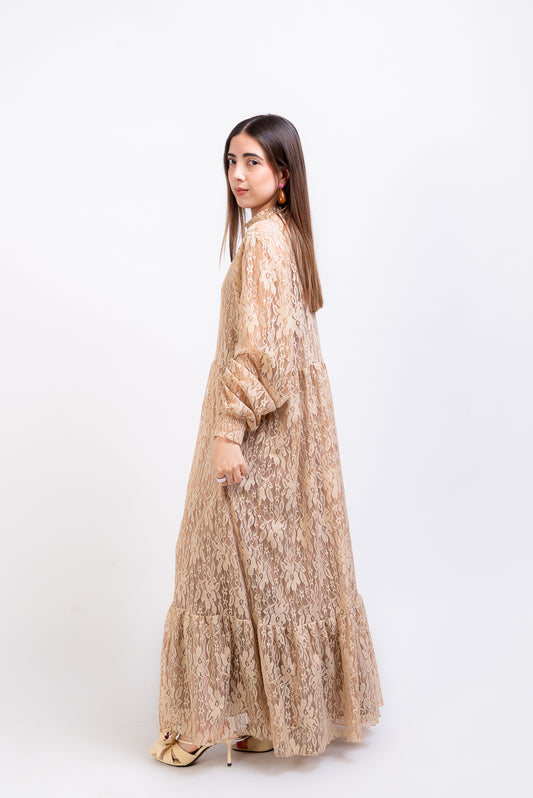 Vestido Yoli golden 2 piezas