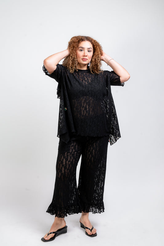 Set Paola encaje negro