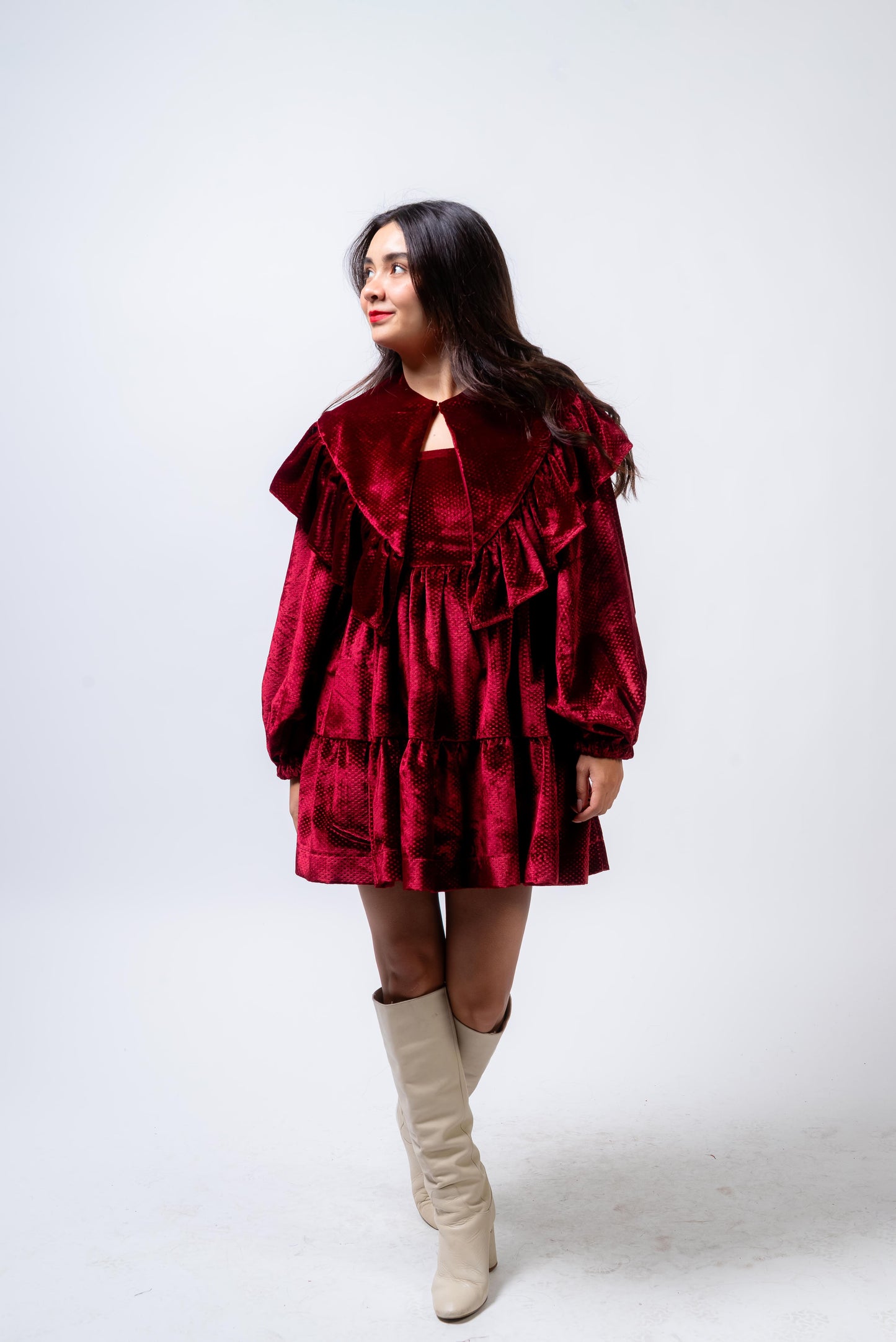 Cuello Frida burdeos XMAS