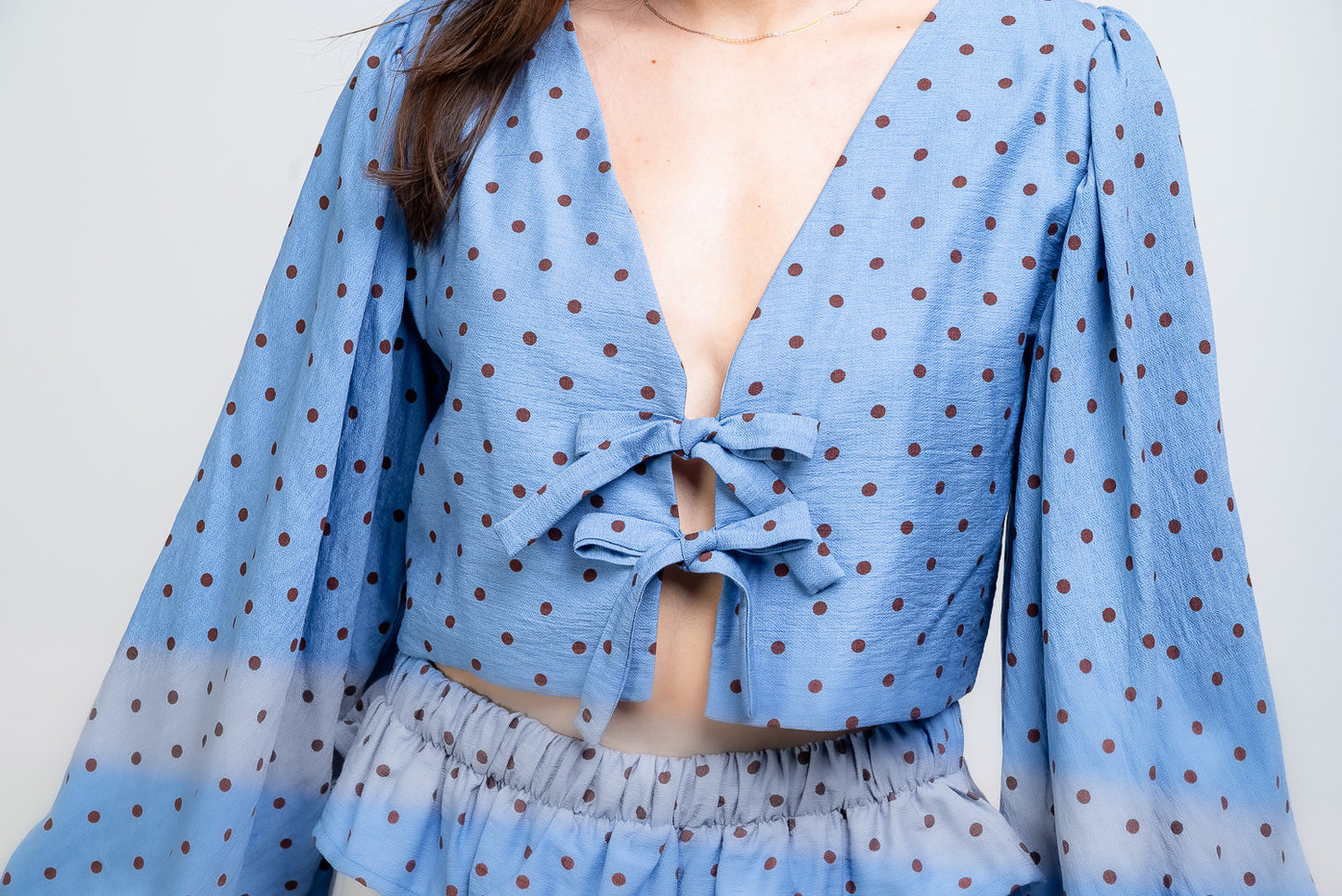 Set Mercedes con blusa azul