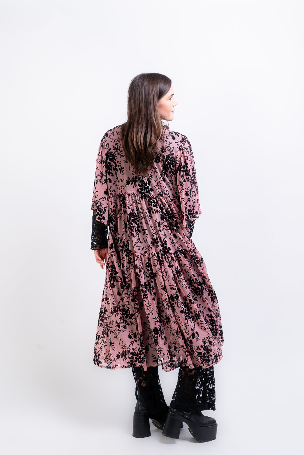 Vestido Alba deboré rosa