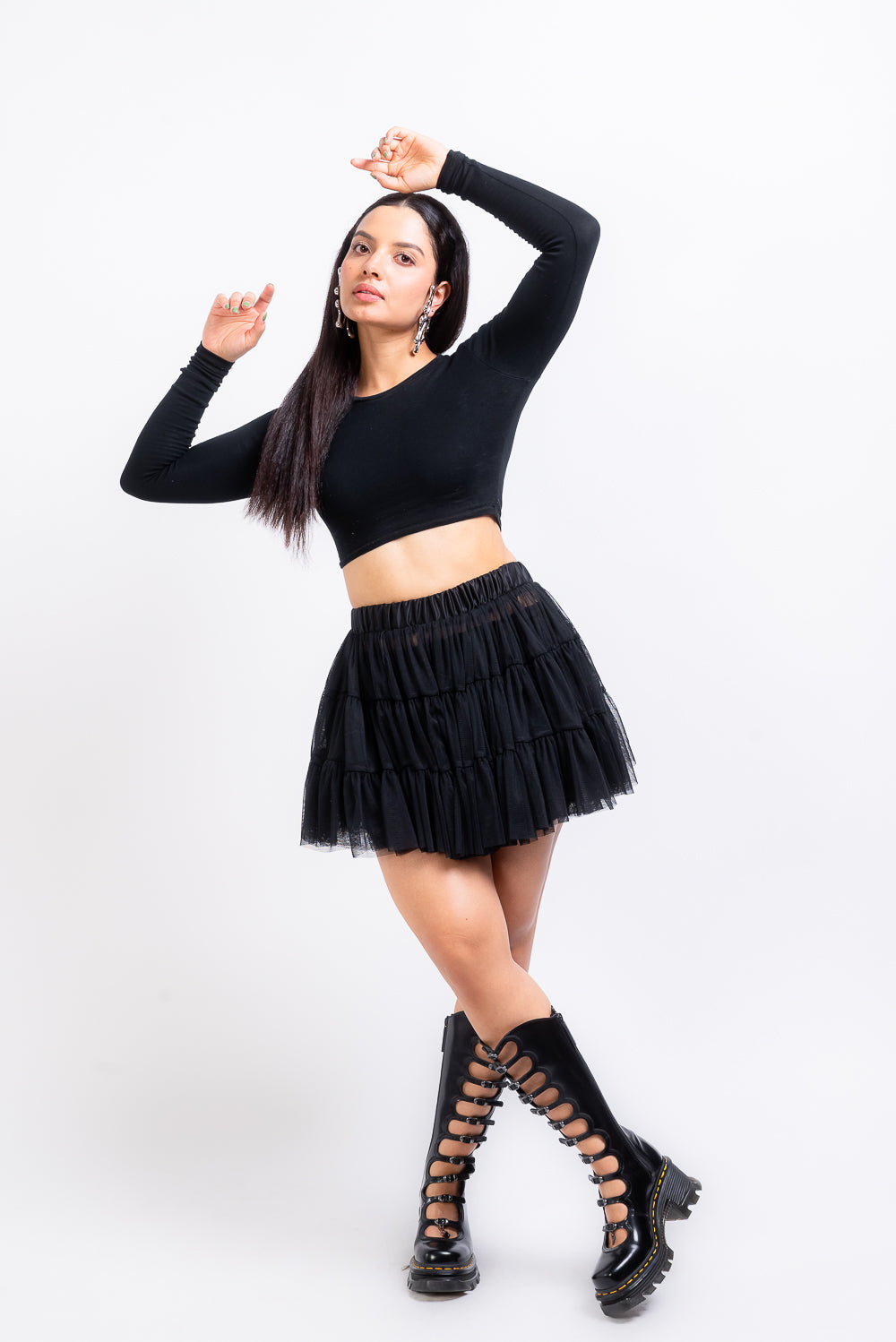 Mini falda Vanessa negra
