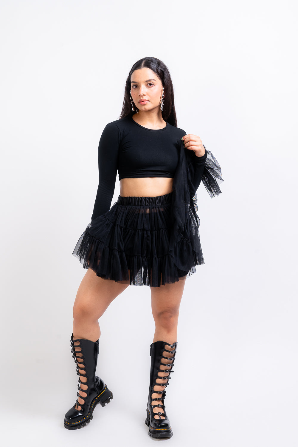 Mini falda Vanessa negra