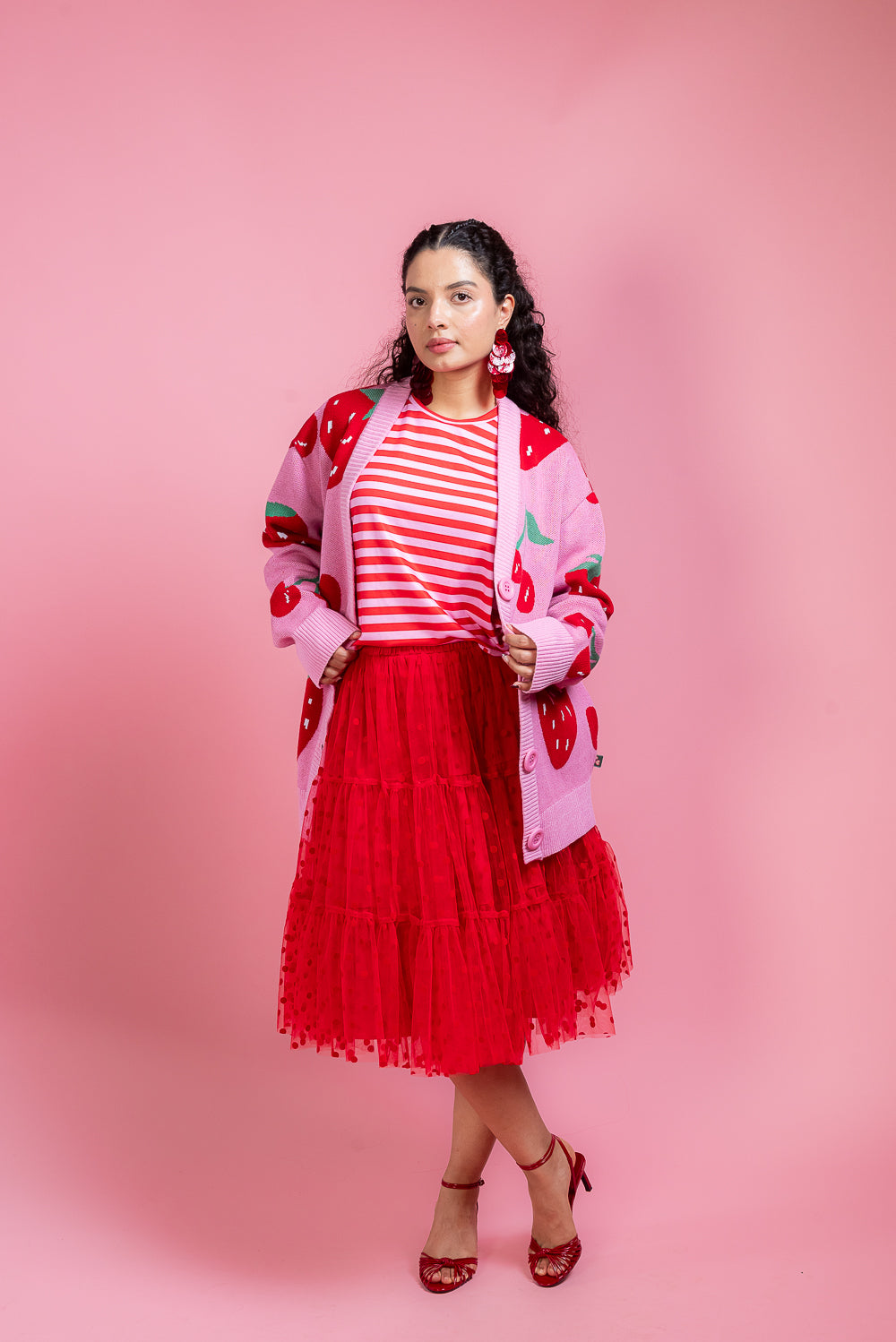 Falda midi Polka love