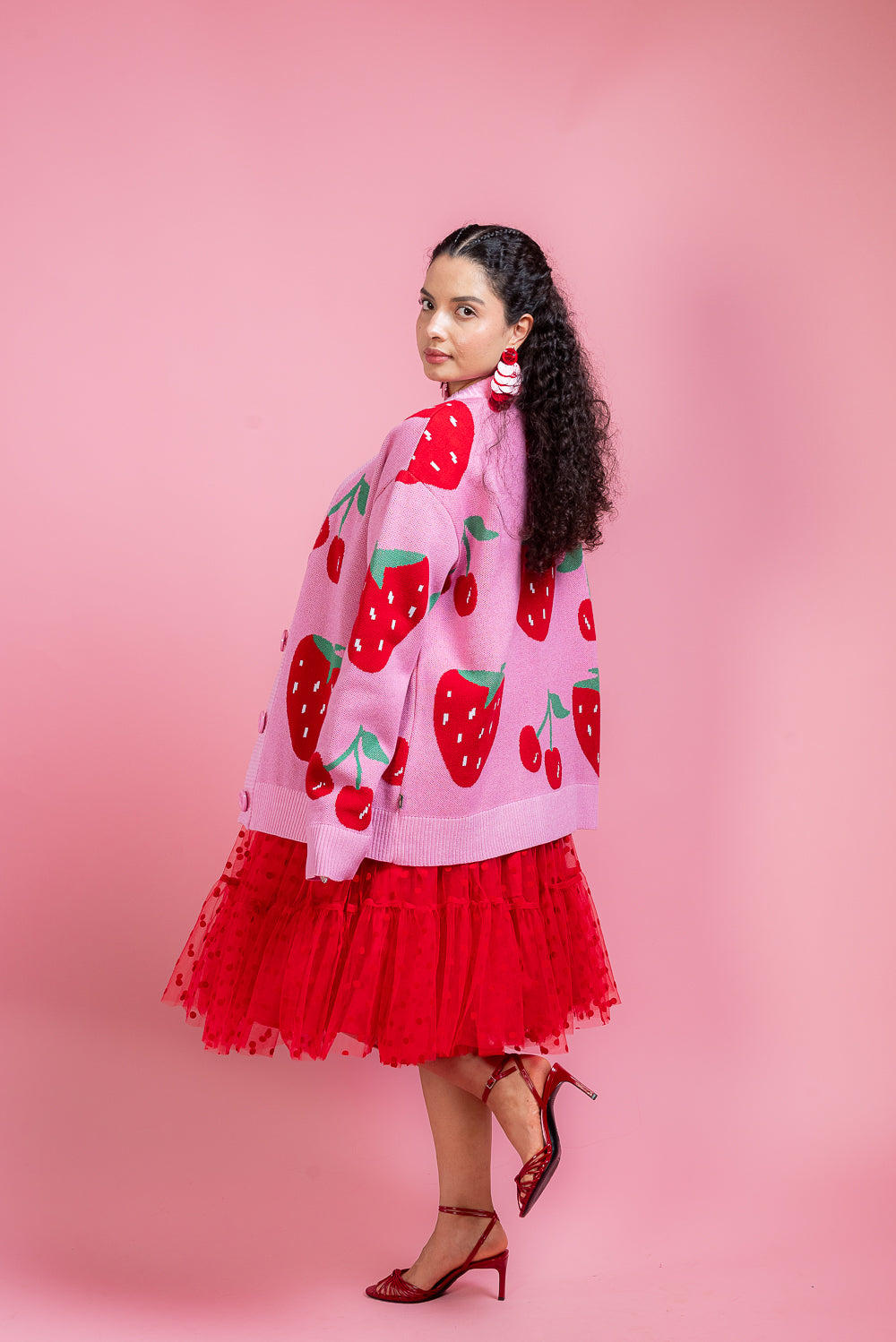 Falda midi Polka love