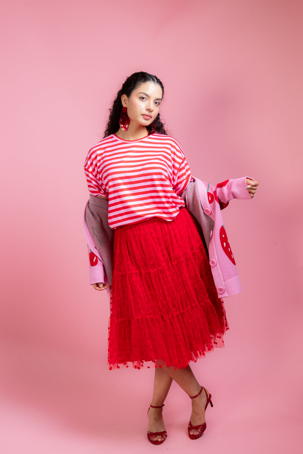 Falda midi Polka love