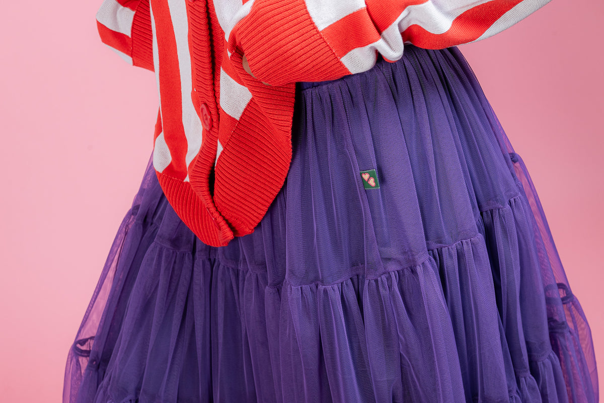 Falda midi bugambilia