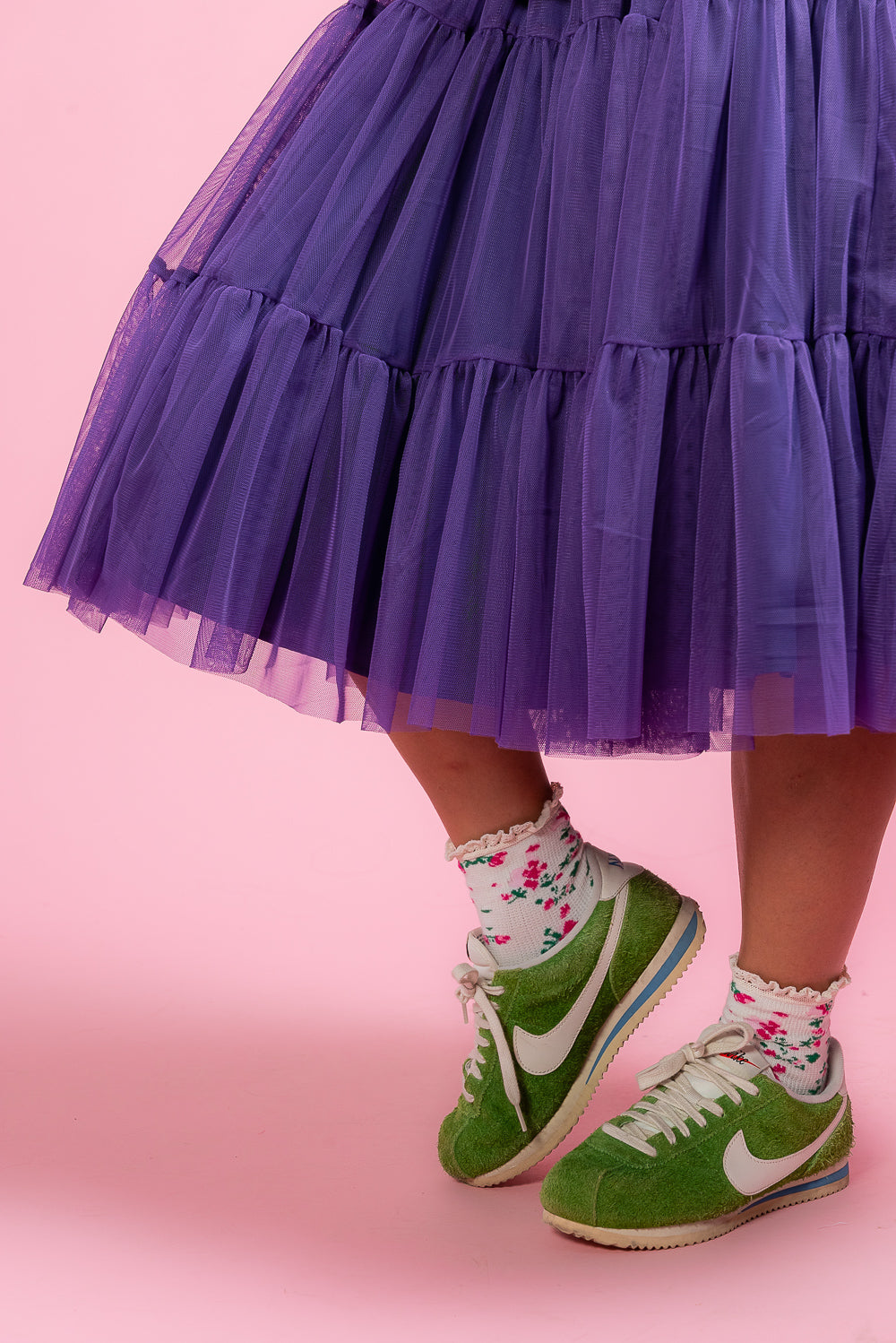 Falda midi bugambilia