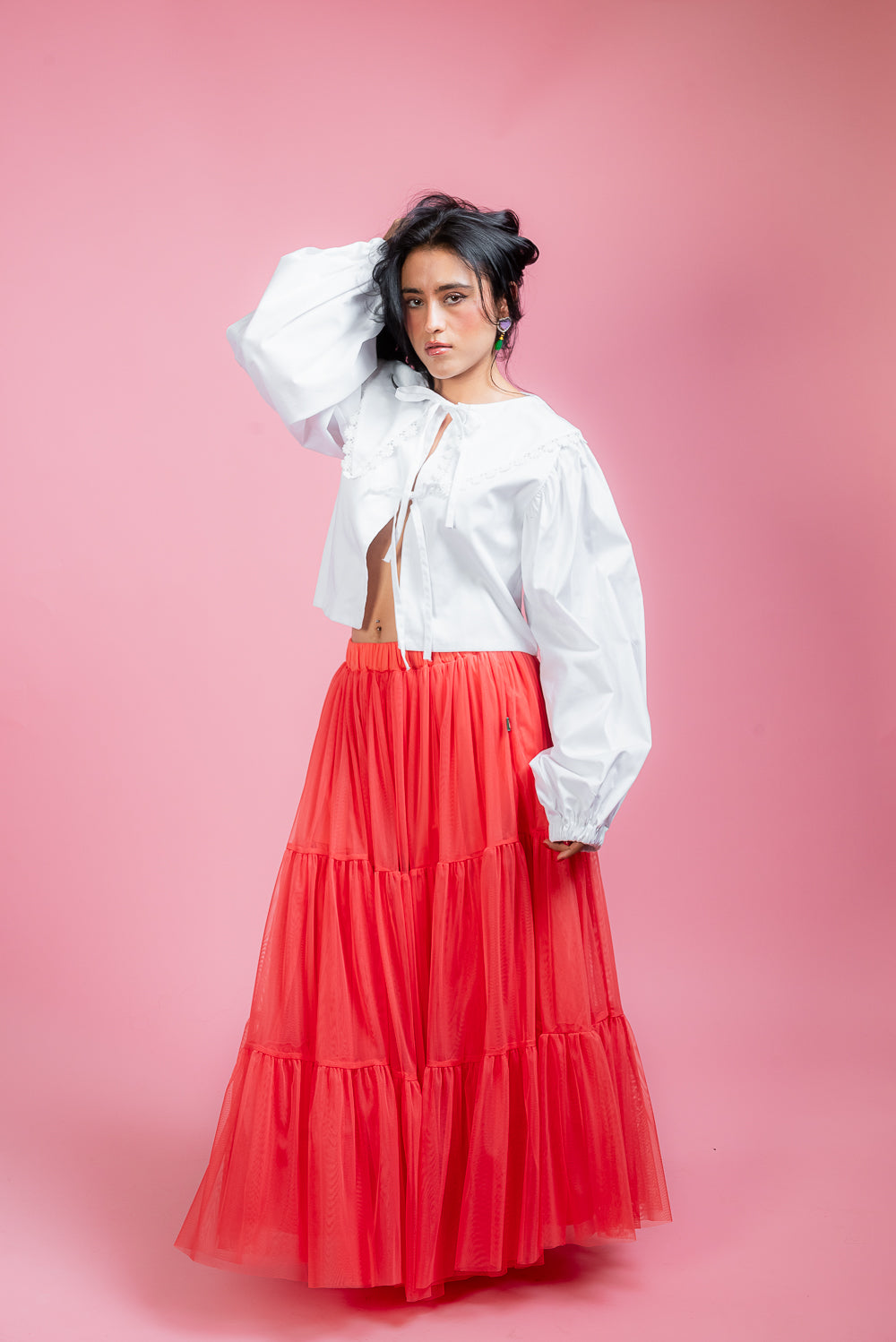 Falda Maxi coral