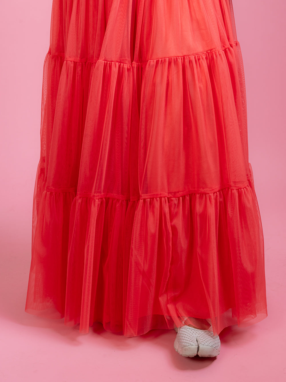 Falda Maxi coral