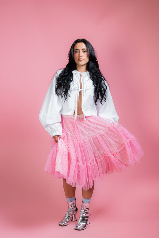 Falda midi Strawberry